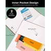 image:imageAISBUGUR Small Notebook Journal  3 Pack Total 480 Pages  Pocket Notebooks with Pens for Work  37 x 57 A6 Notebook  Hardcover Mini Notebooks1Black 1Brown