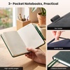image:imageAISBUGUR Small Notebook Journal  3 Pack Total 480 Pages  Pocket Notebooks with Pens for Work  37 x 57 A6 Notebook  Hardcover Mini Notebooks1Green 1Blue 1Black