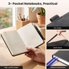 image:imageAISBUGUR Small Notebook Journal  3 Pack Total 480 Pages  Pocket Notebooks with Pens for Work  37 x 57 A6 Notebook  Hardcover Mini Notebooks3Black