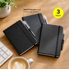 image:imageAISBUGUR Small Notebook Journal  3 Pack Total 480 Pages  Pocket Notebooks with Pens for Work  37 x 57 A6 Notebook  Hardcover Mini Notebooks3Black