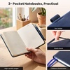 image:imageAISBUGUR Small Notebook Journal  3 Pack Total 480 Pages  Pocket Notebooks with Pens for Work  37 x 57 A6 Notebook  Hardcover Mini Notebooks3Blue