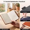 image:imageAISBUGUR Small Notebook Journal  3 Pack Total 480 Pages  Pocket Notebooks with Pens for Work  37 x 57 A6 Notebook  Hardcover Mini Notebooks3set1Brown 1Blue 1Black