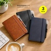 image:imageAISBUGUR Small Notebook Journal  3 Pack Total 480 Pages  Pocket Notebooks with Pens for Work  37 x 57 A6 Notebook  Hardcover Mini Notebooks3set1Brown 1Blue 1Black