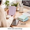image:imageAISBUGUR Small Notebook Journal  3 Pack Total 480 Pages  Pocket Notebooks with Pens for Work  37 x 57 A6 Notebook  Hardcover Mini NotebooksLight Blue  Light Purple  Light Green