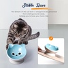 image:imageRaised Cat Food Bowl Ceramic 15 Tilted Cat Food Bowls Protect Cats Spine Anti Vomiting Backflow Prevention Bowls for Adult Kitty Kitten and Small Dogs Pinkblue white