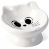 image:imageRaised Cat Food Bowl Ceramic 15 Tilted Cat Food Bowls Protect Cats Spine Anti Vomiting Backflow Prevention Bowls for Adult Kitty Kitten and Small Dogs PinkWhite Ears