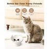 image:imageRaised Cat Food Bowl Ceramic 15 Tilted Cat Food Bowls Protect Cats Spine Anti Vomiting Backflow Prevention Bowls for Adult Kitty Kitten and Small Dogs PinkWhite Ears