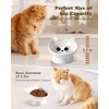 image:imageRaised Cat Food Bowl Ceramic 15 Tilted Cat Food Bowls Protect Cats Spine Anti Vomiting Backflow Prevention Bowls for Adult Kitty Kitten and Small Dogs PinkWhite Ears