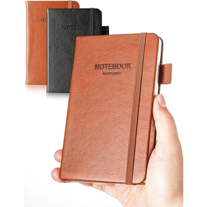 image:imageAISBUGUR Small Notebook Journal  3 Pack Total 480 Pages  Pocket Notebooks with Pens for Work  37 x 57 A6 Notebook  Hardcover Mini Notebooks1Black 1Brown