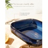image:image8x8 Baking Pan Ceramic Square Baking Dish Lasagna Pan with Double Handles Deep Casserole Dish for Brownie Lasagna Roasting and Great for Kitchen Decor Reactive Glaze Blue