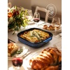image:image8x8 Baking Pan Ceramic Square Baking Dish Lasagna Pan with Double Handles Deep Casserole Dish for Brownie Lasagna Roasting and Great for Kitchen Decor Reactive Glaze Blue