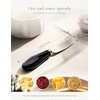 image:imageAISBUGUR 2 Pack Stainless Steel Butter Spreader Knife Butter Knife with White Porcelain Handle Cheese Butter Spreader Knives for Kitchen YellowBlack 4 Pack