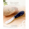 image:imageAISBUGUR 2 Pack Stainless Steel Butter Spreader Knife Butter Knife with White Porcelain Handle Cheese Butter Spreader Knives for Kitchen YellowBlue 2 Pack