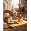 image:imageAISBUGUR 2 Pack Stainless Steel Butter Spreader Knife Butter Knife with White Porcelain Handle Cheese Butter Spreader Knives for Kitchen YellowWhite 2 Pack With Holes