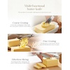 image:imageAISBUGUR 2 Pack Stainless Steel Butter Spreader Knife Butter Knife with White Porcelain Handle Cheese Butter Spreader Knives for Kitchen YellowWhite 2 Pack With Holes
