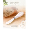 image:imageAISBUGUR 2 Pack Stainless Steel Butter Spreader Knife Butter Knife with White Porcelain Handle Cheese Butter Spreader Knives for Kitchen YellowWhite 4 Pack