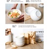 image:imageAISBUGUR Dessert Bowls Set of 810 OZ Ceramic Small Bowls for Kitchen45 White Ice Cream Bowls for Dishwasher amp Microwave Safe26 oz 4 pieces Matte White