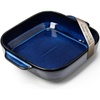 image:image8x8 Baking Pan Ceramic Square Baking Dish Lasagna Pan with Double Handles Deep Casserole Dish for Brownie Lasagna Roasting and Great for Kitchen Decor Reactive Glaze Blue