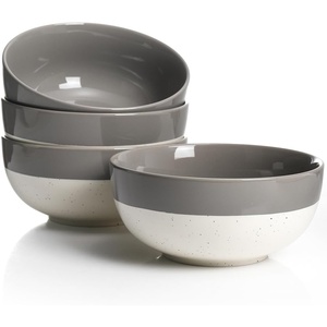 image:imageAISBUGUR Dessert Bowls Set of 810 OZ Ceramic Small Bowls for Kitchen45 White Ice Cream Bowls for Dishwasher amp Microwave Safe26 oz 4 pieces Gray