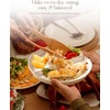 image:imageAISBUGUR Ceramic Portion Control Plate for Weight Loss9Inch Divided Plate for Adults3Compartment Portion Plate for Healthy EatingDishwasher amp Microwave SafeWhite2