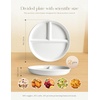 image:imageAISBUGUR Ceramic Portion Control Plate for Weight Loss9Inch Divided Plate for Adults3Compartment Portion Plate for Healthy EatingDishwasher amp Microwave SafeWhite2