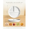 image:imageAISBUGUR Ceramic Portion Control Plate for Weight Loss9Inch Divided Plate for Adults3Compartment Portion Plate for Healthy EatingDishwasher amp Microwave SafeWhite1