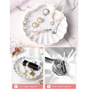 image:imageAISBUGUR Jewelry Dish Set of 2 Large Jewelry Tray for More Jewelry Ring Dish Jewelry Bowl with Beautiful Package and Greeting Card Perfect for Birthday Gifts for WomenShell White