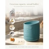 image:imageAISBUGUR Large Ceramic Utensil Holder 75 H63 W with Slanted Mouth  Utensil Crock with NonSlip Cork Base for Kitchen Counter Ideal for Decor amp Giftwhite utensil holderBlue