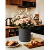 image:imageAISBUGUR Large Ceramic Utensil Holder 75 H63 W with Slanted Mouth  Utensil Crock with NonSlip Cork Base for Kitchen Counter Ideal for Decor amp Giftwhite utensil holderGrey
