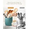 image:imageAISBUGUR Large Ceramic Utensil Holder 75 H63 W with Slanted Mouth  Utensil Crock with NonSlip Cork Base for Kitchen Counter Ideal for Decor amp Giftwhite utensil holderBlue