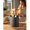 image:imageAISBUGUR Large Ceramic Utensil Holder 75 H63 W with Slanted Mouth  Utensil Crock with NonSlip Cork Base for Kitchen Counter Ideal for Decor amp Giftwhite utensil holderGrey