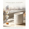 image:imageAISBUGUR Large Ceramic Utensil Holder 75 H63 W with Slanted Mouth  Utensil Crock with NonSlip Cork Base for Kitchen Counter Ideal for Decor amp Giftwhite utensil holderWhite