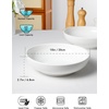 image:imageAISBUGUR Large Pasta Bowls 62oz Salad Bowls Set of 2 10 Serving Bowls for Dinner Ceramic Shallow Bowls Set Plates for Serving Soup Pasta Noodles Dinner Microwave amp Dishwasher Safe White