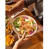 image:imageAISBUGUR Pasta Bowls 38oz Ceramic Pasta Plates Set of 6 87 Salad Bowls Serving Bowls White Blates for Eating Wide and Shallow Bowls Plates for Serving Dinner Microwave Dishwasher Safe