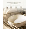 image:imageAISBUGUR Pasta Bowls 38oz Ceramic Pasta Plates Set of 6 87 Salad Bowls Serving Bowls White Blates for Eating Wide and Shallow Bowls Plates for Serving Dinner Microwave Dishwasher Safe