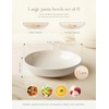 image:imageAISBUGUR Pasta Bowls 38oz Ceramic Pasta Plates Set of 6 87 Salad Bowls Serving Bowls White Blates for Eating Wide and Shallow Bowls Plates for Serving Dinner Microwave Dishwasher Safe