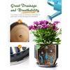 image:imageAISBUGUR Plant Pots 6 inch Ceramic Pots for Indoor Plants Set of 2 Flower Pots Unique Crackle Glaze Design Plant Pots with Drainage Hole and Saucer Come with Drainage Nets Aqua GreenGray