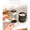image:imageAISBUGUR Sugar Bowl with Lid and Spoon 17oz Metal Sugar Container  Airtight Food Sugar Jar  Coffee Bar Accessories  Countertop Kitchen Decor Whiteblack