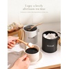 image:imageAISBUGUR Sugar Bowl with Lid and Spoon 17oz Metal Sugar Container  Airtight Food Sugar Jar  Coffee Bar Accessories  Countertop Kitchen Decor Whitewhite