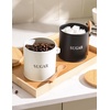 image:imageAISBUGUR Sugar Bowl with Lid and Spoon 17oz Metal Sugar Container  Airtight Food Sugar Jar  Coffee Bar Accessories  Countertop Kitchen Decor Whitewhite