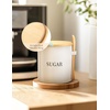 image:imageAISBUGUR Sugar Bowl with Lid and Spoon 17oz Metal Sugar Container  Airtight Food Sugar Jar  Coffee Bar Accessories  Countertop Kitchen Decor Whitewhite
