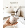image:imageAISBUGUR Sugar Bowl with Lid and Spoon 17oz Metal Sugar Container  Airtight Food Sugar Jar  Coffee Bar Accessories  Countertop Kitchen Decor Whitewhite