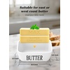 image:imageButter Dish with Lid Large Butter Container for Countertop Ceramic Butter Holder for Counter Butter Tray Butter Keeper with Knife and Sponge Scrubber Perfect for 2 Sticks of Butter WhiteWhite