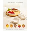 image:imageCeramic Divided Serving Dishes with Bamboo Tray360 Rotatable Serving Bowls with Handles for Party5 Removable Relish Tray112 Inch Appetizer Serving Dish for Chips amp Dip Veggies Candy amp Snacks