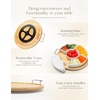 image:imageCeramic Divided Serving Dishes with Bamboo Tray360 Rotatable Serving Bowls with Handles for Party5 Removable Relish Tray112 Inch Appetizer Serving Dish for Chips amp Dip Veggies Candy amp Snacks