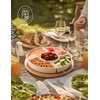 image:imageCeramic Divided Serving Dishes with Bamboo Tray360 Rotatable Serving Bowls with Handles for Party5 Removable Relish Tray112 Inch Appetizer Serving Dish for Chips amp Dip Veggies Candy amp Snacks
