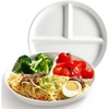 image:imageAISBUGUR Ceramic Portion Control Plate for Weight Loss9Inch Divided Plate for Adults3Compartment Portion Plate for Healthy EatingDishwasher amp Microwave SafeWhite2