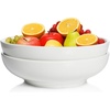 image:imageAISBUGUR Large Pasta Bowls 62oz Salad Bowls Set of 2 10 Serving Bowls for Dinner Ceramic Shallow Bowls Set Plates for Serving Soup Pasta Noodles Dinner Microwave amp Dishwasher Safe White