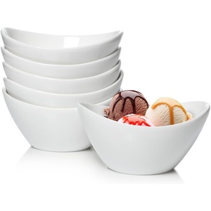 image:imageAISBUGUR Bowls Set of 610 OZ Ceramic Small Dessert Bowls for Kitchen5Inch White Ice Cream Bowls for DessertIce CreamSnacksRiceFruit Soup  Dishwasher amp Microwave Safe