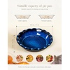 image:imageAISBUGUR Pie Pan for Baking 9 Inch Ceramic Pie Dish Quiche Baking Dish NonStick Dishwasher amp Oven Safe Reactive Glaze Blue